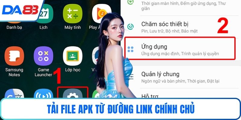 Tải file APK từ đường link chính chủ